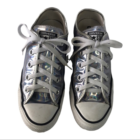 Converse Shoes - Converse Iridescent Rainbow Holographic Shoes - Unisex